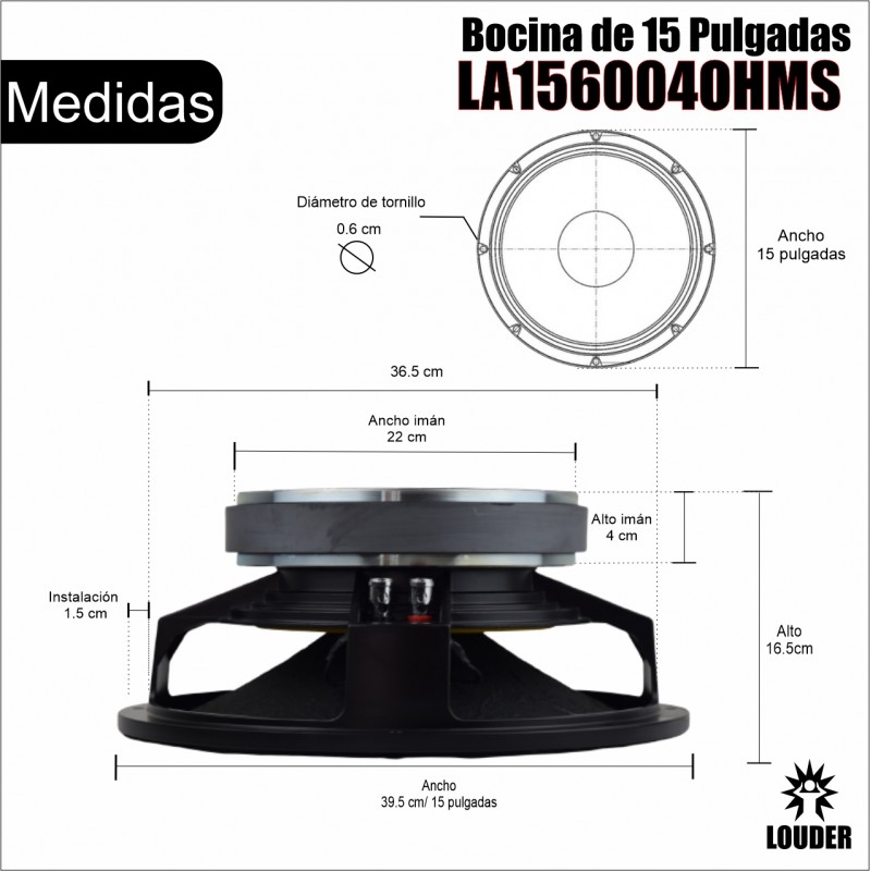 Bocina Pulgadas P Bafles Line Array Ohms Alta Potencia