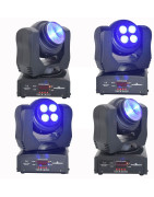 4 Cabeza Movil Led Wash Spot Rgbw Robotica Dmx Luz Dj D...