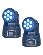 Par De Cabeza Movil Wash Led 7 Led 15w Disco Dmx Roboti...