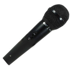 Microfono De Mano Alambrico Dinamico Cuerpo Metal Con Cable