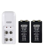 Cargador Con 2 Baterias Pilas 9v Cuadradas, Recargables