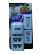 Cargador Con 2 Baterias Pilas 9v Cuadradas, Recargables