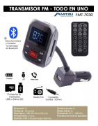 Transmisor Fm Bluetooth Sd Aux Usb M Libres Coche Carga...