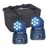 Set 4 Cabeza Movil Wash 7 Led 15w Robotica Bolsa Transp...