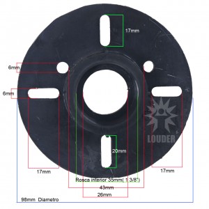 Par de Adaptador Rosca Interna Para Driver 1 3/8 agudos