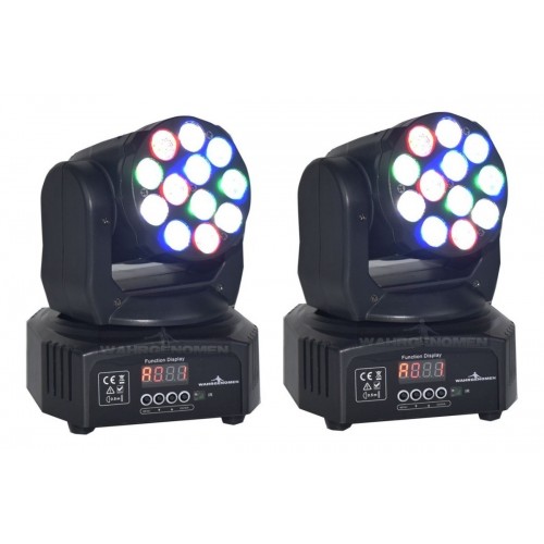 2 Robotica Cabeza Movil 12 Led 5 W Wash Disco Dmx Luces...
