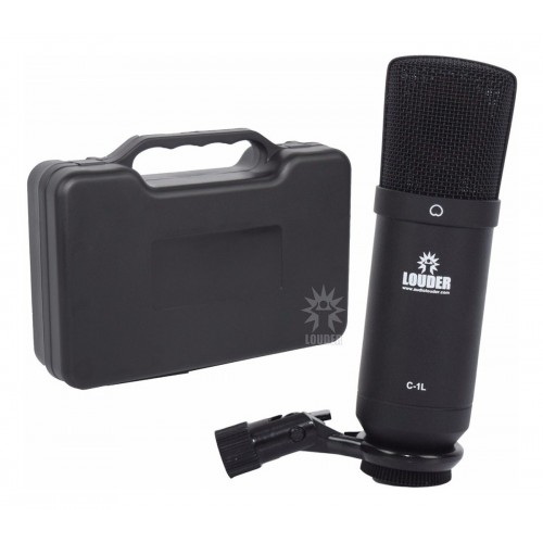 Microfono Condensador De Estudio C1 Xlr Louder Con Estu...