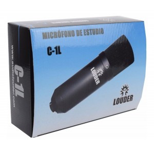 Microfono Condensador De Estudio C1 Xlr Louder Con Estuche