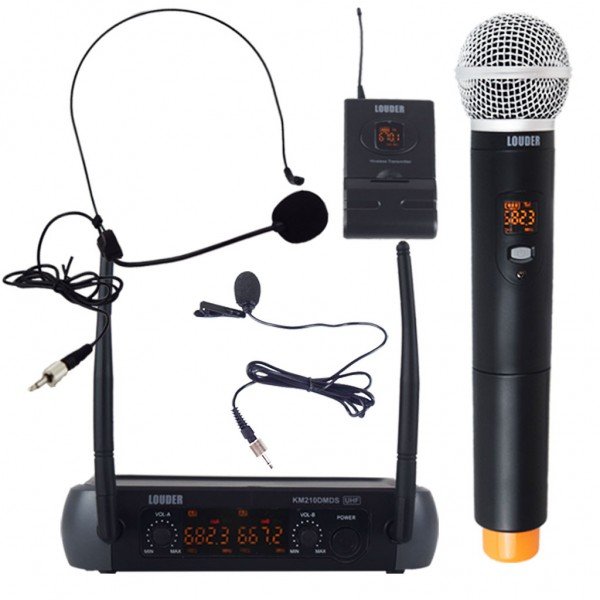 Microfonos Inalambricos diadema mano solapa Uhf Multifrecuencia