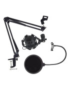 Brazo +filtro Anti Pop + Shockmount Araña Metalico Micr...
