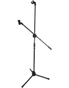 Par De Pedestal Atril Stand Micrófono Base Con Boom Tri...