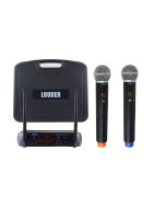 Set 2 Microfonos Inalambricos Uhf con Cable y Estuche