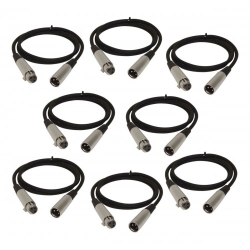 Paquete 8 Cable Dmx Xlr Jack Canon A Canon 1m Dmx Cable...