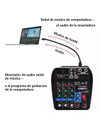 Interfaz Interface De Audio Usb Bluetooth Mezcladora 4 ...