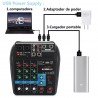 Interfaz Interface De Audio Usb Bluetooth Mezcladora 4 Ch