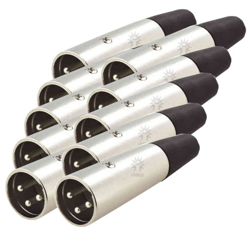 10pz Conector Canon Macho Para Microfonos O Dmx Xlr