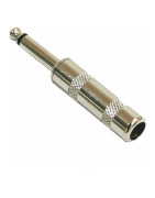 10pz Plug Mono 6.3mm Metalico Con Aislante Por Pieza