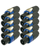 10pz Plug Macho Speakon Tipo Neutrk 4 Vias Conector
