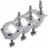 3pz Clamp Hamburguesa Metal 1 1/4 p/ Luces Led Dj Estructura