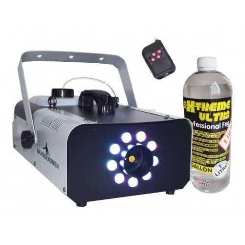 Maquina De Humo 1500w Inalámbrica Leds Rgb Con 1l De Li...