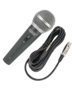 Microfono De Mano Alambrico Dinamico Cuerpo Metal Con C...