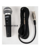 Microfono De Mano Alambrico Dinamico Cuerpo Metal Con C...