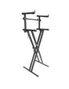 Stand Soporte Base Doble 2 Teclados Plegable Con Varill...