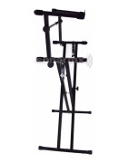 Stand Soporte Base Doble 2 Teclados Plegable Con Varill...