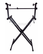 Stand Soporte Base Doble 2 Teclados Plegable Con Varill...