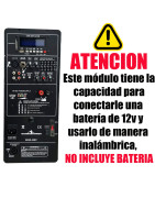 Modulo bi Amplificado Bluetooth/usb recargable 250w