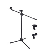 Pedestal Atril Base Stand 2 Microfonos Profesional Con ...