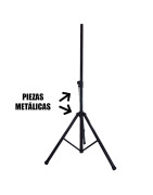 Tripie Para Bafle Todo Metalico Base Bocina Stand Negr...