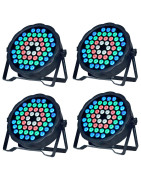 4 Cañon De Leds 54 Leds 30w Audioritmico Dmx Automatico