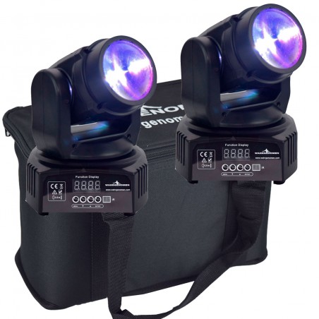 Set 2 Cabeza Movil Led 15wrobotica Dmx Rgbw Beam Con Bolsa