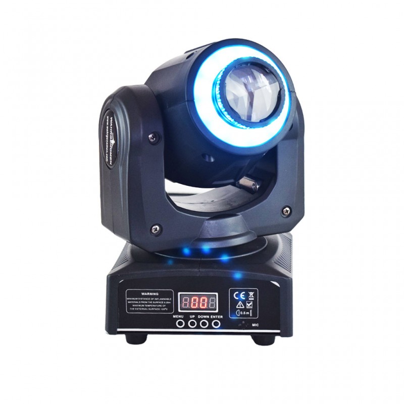 Paquete de 2 luces LED de cabeza móvil mini 30 W DJ cabeza móvil