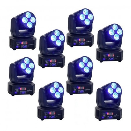 8 Cabeza Rgbwauv Dj Disco Robotica Dmx Luces Movil Led ...