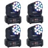 4 Cabeza Movil Led Wash Rgb, Luz Dj Disco Robotica Dmx Luces