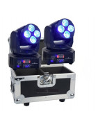 Set 2 Cabeza Movil Quad 4 Led 15w Rgbwauv Robotica Dmx ...