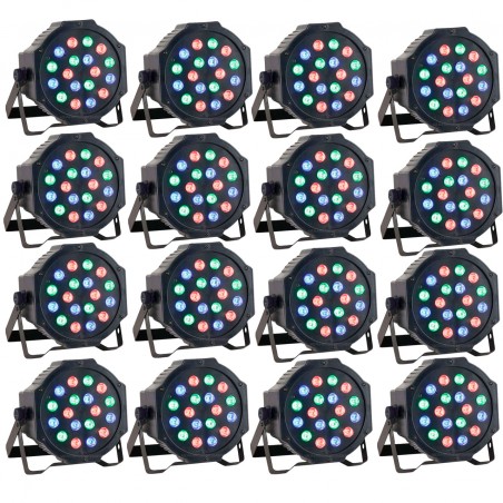 16 Cañon De Leds 18 Led 1w Dmx Automatico Audioritmico ...