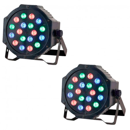 2 Cañon De Leds 18x1 Audioritmico Dmx Automatico Luz Pa...