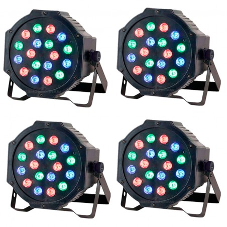 4 Cañon De Leds 18x1 Luz Audioritmico Dmx Automatico Nu...