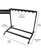 Atril Base Tripie Para 7 Guitarras Stand Bajos Portatil