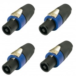 Conector Macho Speakon Tipo Neutrk 4 Vias Alta Calidad 4pz