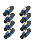 Conector Macho Speakon Tipo Neutrk 4 Vias Alta Calidad 8pz