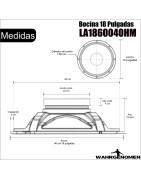 Bocina 18 Pulgadas Alta Potencia  Bajos Subwoofer 4 Ohm...