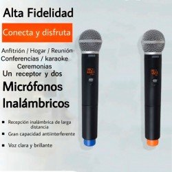 Microfonos Inalambricos Uhf Pro set dual multifrecuencia