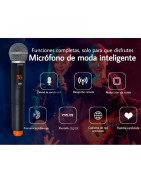 Set 2 Microfonos Inalambricos Uhf con Cable y Estuche