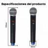 Microfonos Uhf Inalambricos set dual multifrecuencia Pr...