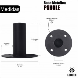 4pz Hoyo Base Metalica Para Empotrar Tripies En Bafles