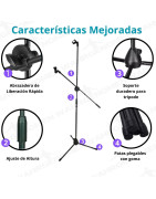 Par De Pedestal Atril Stand Micrófono Base Con Boom Tri...